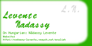 levente nadassy business card