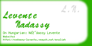 levente nadassy business card